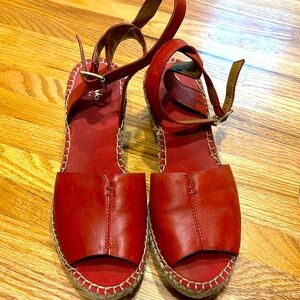 Wedge Clark sandals worn 2 times.